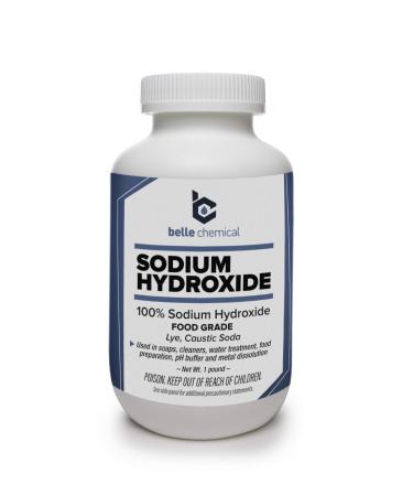 Sodium Hydroxide - Pure - Food Grade (Caustic Soda Lye) (1 Pound Jar)