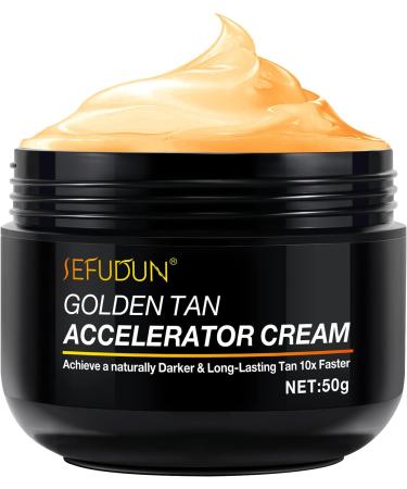 Tanning Accelerator 50g Tan Accelerator for Sun Instensive Brown Tanning Gel Premium Bronzer Cream Effective in Sunbeds & Outdoor Sun Achieve a Natural Tan with Natural Ingredients - Buy Online on SooperMarket.com