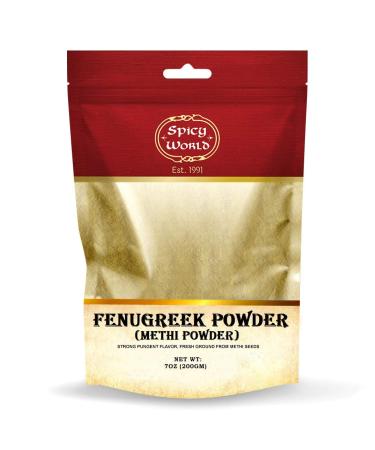 Fenugreek Powder 7 Oz Bag (200g) - Ground Methi Seeds - All Natural Indian Spice - By Spicy World