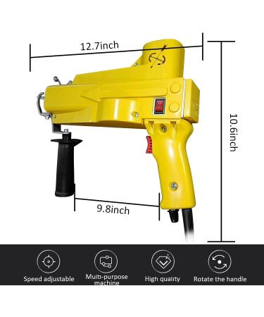ZIOKOK Tufting Gun - 2-in-1 Electric Carpet Rug Weaving Machine Starter Kit - Yellow - Buy Online on SooperMarket.com