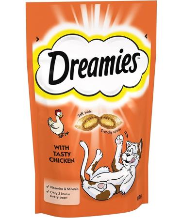Pulla Dreamies Cat Treats Selection Box Chicken Cheese Salmon Beef Duck Turkey - 6 x 60g Bags - Buy Online on SooperMarket.com