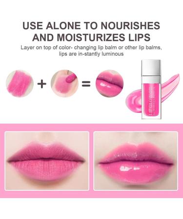 AOOWU Tinted Plumping Lip Oil | Long-Lasting Hydrating Lip Gloss - Raspberry Red - Buy Online on SooperMarket.com