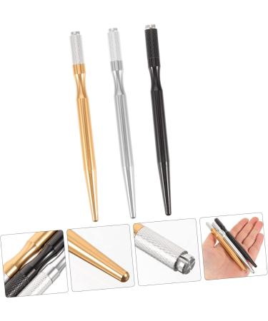 BELLIFFY 3pcs Eyebrow Pencil Tattooing Needle Holder Eyebrow Accessory Microblading Brow Pen Aluminum - Buy Online on SooperMarket.com