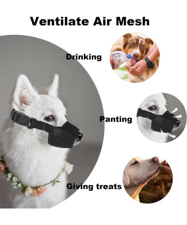 Best Dog Muzzle for Small & Medium Dogs - Prevent Biting Barking & Chewing | Breathable Nylon Design Soft Adjustable Fit - Buy Online on SooperMarket.com