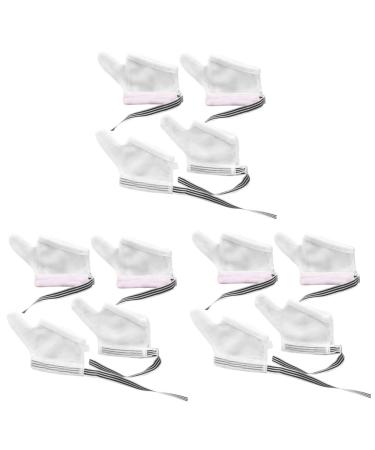Healeved 6 Pairs Anti-Eating Gloves Kid Tools Baby Hand Mittens Thumb Protector Baby Thumb Protector Finger Protective Glove Finger Sleeves Nylon Baby Protection Nail Biting Baby Supply Pink Blackx3pcs 11x7x0.5cmx3pcs
