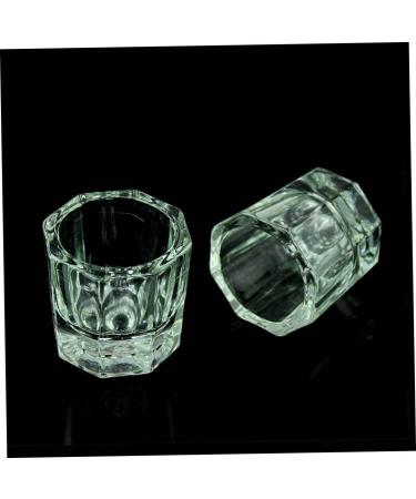 Manicure Bowl 2pcs Dappen Dish for Acrylic Nails Clear Glass Acrylic Nail Monomer Liquid Bowl Acrylic Powder Holder Acrylic Glass Jar Dampen Dish Liquid Cup - Buy Online on SooperMarket.com