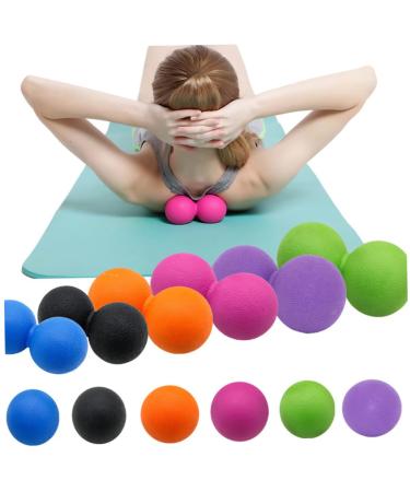 Healvian Pilates equipment 2st massage ball lacross ball muscle roll back roll Yoga ball Double ball massage globe ice hockey scroll wheel double massage ball