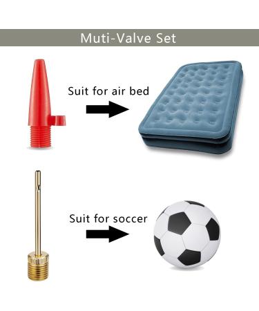 Universal Bicycle Valve Adapter Pump Head Set | Schrader Presta & Dunlop Compatible | Perfect for All Tires & Footballs - Buy Online on SooperMarket.com