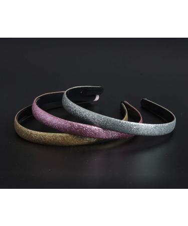 SBYURE 15-Piece Sparkly Plastic Headbands for Women - Colorful Glitter Hair Accessories - Buy Online on SooperMarket.com