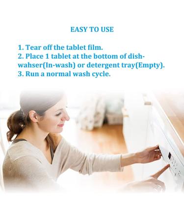 BigbigHouse Eco-Friendly Dishwasher Cleaner & Deodorizer - Removes Hard Water Stains, Detergent Buildup & Grease - 12 Tablets for Sparkling Clean & Sanitary Dishes - Buy Online on SooperMarket.com