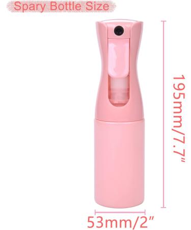 Continuous Spray Bottle 6.8oz/200ml Pink - Refillable Ultra Fine Misting Sprayer for Hairstyling, Cleaning, Salons & More - Buy Online on SooperMarket.com