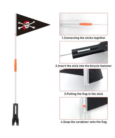 Shop Lets Joy 3-Piece Children's Bicycle Pimp Set | Safety Pennants & Accessories - Secure Your Kid's Ride! - Buy Online on SooperMarket.com