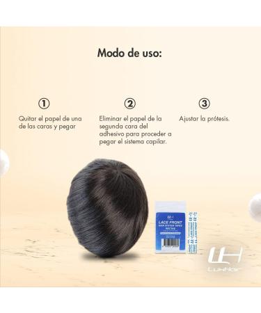 Adhesive Tape for Wigs and Lace Front Prosthetics - Double-Sided and Gentle - High Adhesive Power - Strong and Extra Firm Hold for up to 4 weeks - Straight Contours - 36 Units - LuxHair - Buy Online on SooperMarket.com
