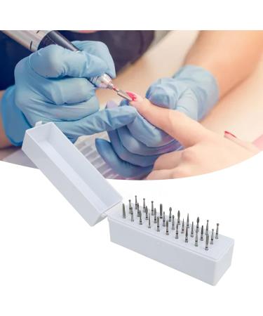 Stainless Steel Manicure Tools 30 Holes Nail Drill Bits Multi Shape Nail Grinding Heads Set with Dustproof Organizer Professional Remove Gel Nail Drill Bits for Manicure Pedicure Home Salon Use - Buy Online on SooperMarket.com