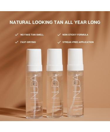Nuda Self Tanning Water Mousse - Light to Medium | Streak-Free & Hydrating Sunless Tanner | Natural Glow | 6.4 Fl Oz - Buy Online on SooperMarket.com