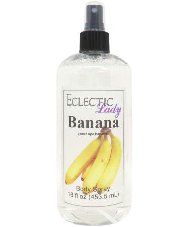 Banana Body Spray 16 ounces Body Mist for Women with Clean Light & Gentle Fragrance Long Lasting Perfume with Comforting Scent for Men & Women Cologne with Soft Subtle Aroma For Daily Use Regular Strength 16 Fluid Ounces