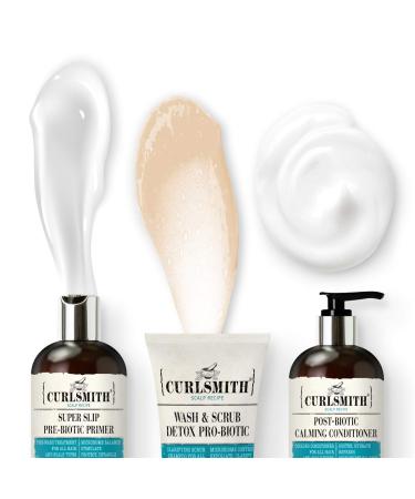 CURLSMITH Clarifying Wash Day Bundle: Pre-Biotic Primer, Wash & Scrub Detox with Pro-Biotic Conditioner - Buy Online on SooperMarket.com