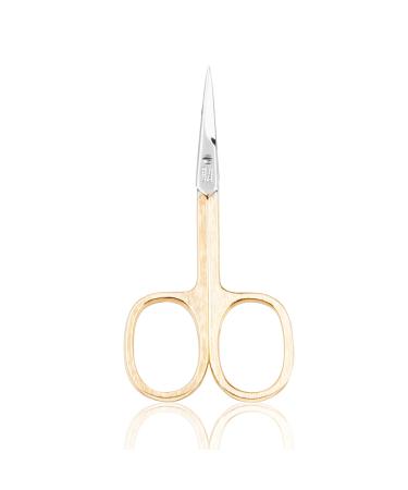 Titania Solingen skin scissors with thin lace (gold -plated 9.5cm) Skin shears Solingen Professional skin scissors made of carbon steel Made in Germany gold -plated with thin tip 9.5 cm