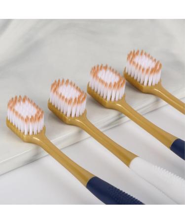 Rissunkv Soft Toothbrush Six-Pack | Extra Soft Bristles for Gum Health | Ultra-Like Wide Head Design for Adults | International Shipping Available - Buy Online on SooperMarket.com