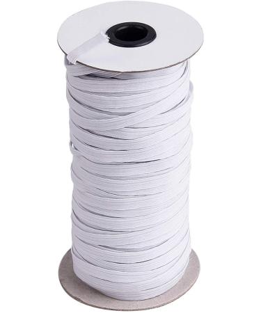 White Braided Elastic Cord - 1/4 Width, 70 Yards Length - Buy Online on SooperMarket.com