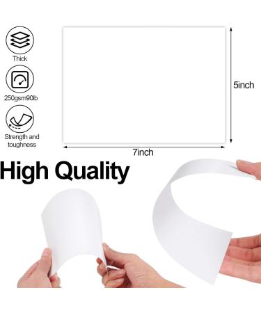 60 Pack 5x7 White Cardstock Paper - 250GSM Heavy Weight | Blank Printing Paper for Invitations, Announcements, Photos - 90 lb Thickness - Buy Online on SooperMarket.com