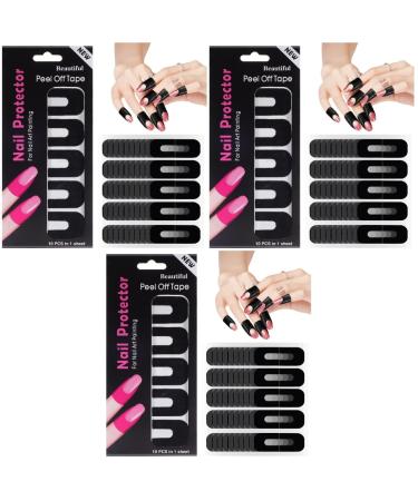 FRCOLOR 300 Sheets Nail Protection for Gel Polish Cuticle Protection for Nail Polish Protective Cover Nail Tape Safety Mask Nail Polish Protection Sticker Tool Protection Manicure 3.00X2.50X0.10CMx3pcs As shown x 3 pieces