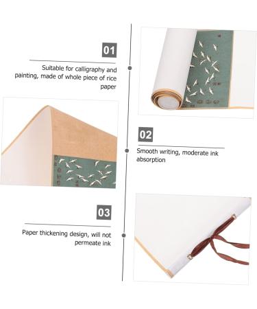 Operitacx 1pc Rice Paper Hanging Shaft Calligraphy Blank Chinese Scroll Chinese Scroll Paper Child Paint Batik - Buy Online on SooperMarket.com