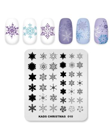 Alexnailart Nail Art Stamping Plate Template Christmas theme snowflake Pattern DIY Nail Art Image Stamp Stamping Plates Manicure Print Tool CH010