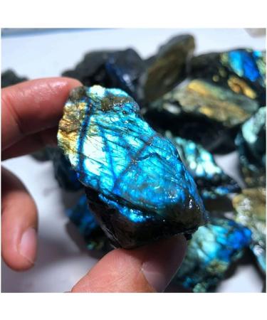 Dazzle Labradorite Original Stone Quartz Crystal Rough Specimen FZUGEDRLI (Size : 700-750g) - Buy Online on SooperMarket.com