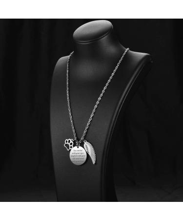 Pet Memorial Necklace: Loss of Pet Memory Pendant - You Smiled with Your Eyes, Laughed with Your Tail, Loved with Your Heart - Buy Online on SooperMarket.com