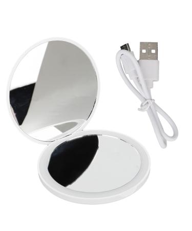 LED Lighted Travel Makeup Mirror Round LED Pocket Mirror Portable Foldable Mini LED Lighted Pocket Makeup Mirror for Travel