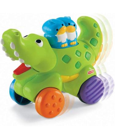 Fisher Toys Amazing Animals Press and Go Gator | Fun Infant Toy for Toddlers 6-36 Months - International Shipping Available - Buy Online on SooperMarket.com