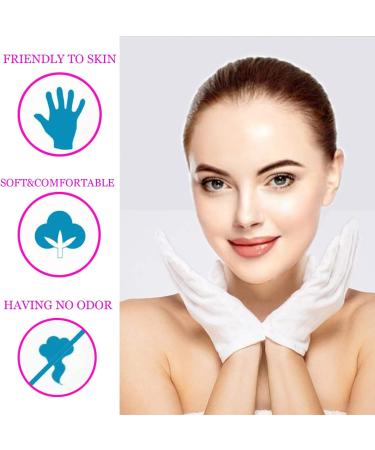 100% Cotton Eczema Gloves - 1 Pair White Moisturizing Gloves for Dry, Sensitive Skin - Premium Quality for Spa Therapy and Cosmetic Inspection - Buy Online on SooperMarket.com