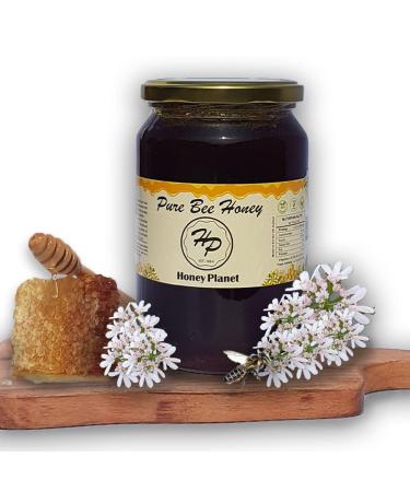 Coriander Pure and Raw Honey from ECO/BIO Area Unheated Unpasteraised Unfiltered Coriander Mountain Honey harvested in our own Bee Farm (Large 1000 gram) 1 kg (Pack of 1) 1000.0