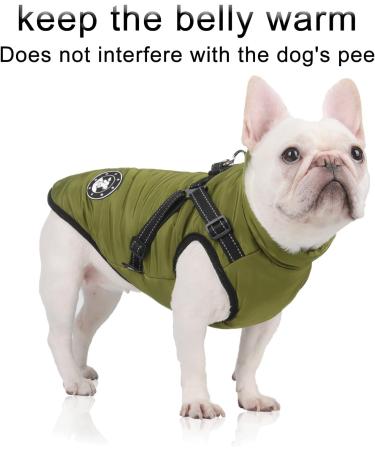 Luowan Waterproof Dog Coat for French Bulldogs | Warm Vest & Dog Jacket for Small Dogs (S Green) - Multi-Sizes Available - Buy Online on SooperMarket.com