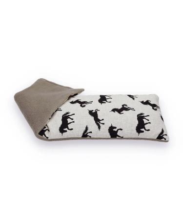 Soothing Cold or Hot Microwavable Duo Fabric Wheat Bag - Lavender Scented - Natural Relief for Aches and Pains - Black Unicorn