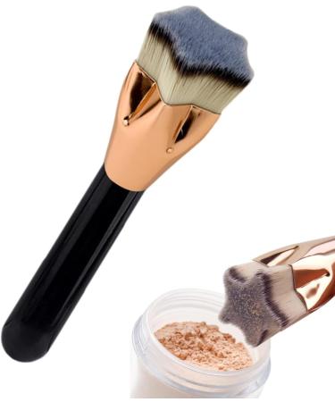 Teksome Foundation Brush Contour Soft Makeup Brush Pentagram Shaped Women Cosmetics Buffing Blending Brush with Ergonomic Handle for Business Trip Dating - Buy Online on SooperMarket.com