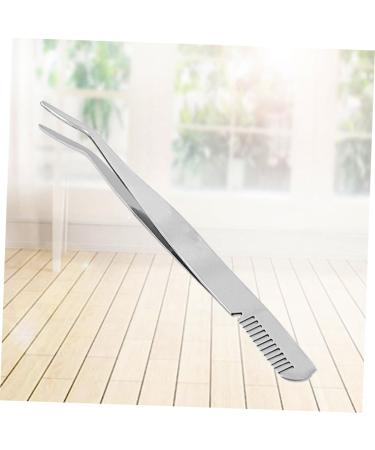 minkissy Eyelashes Tweezer Lash Cluster Stainless Steel Eyebrow Tweezer Eyelash Tweezer Eyelashes Extension Clip Makeup Tweezer Eyebrow Clip Cosmetic medium Silver - Buy Online on SooperMarket.com