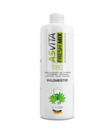 AsVita Sugar-Free Beverage Concentrate Fresh Mix 1:80 - 1L Bottle | 26 Delicious Flavors (Woodruff) - International Shipping Available - Buy Online on SooperMarket.com