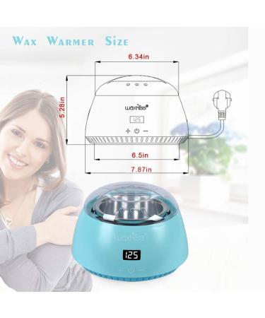 Waxkiss Electric Hot Wax Warmer Machine - Touch Control Display, Teal Green - Hair Removal Wax Heater for Hard Wax Melting - Buy Online on SooperMarket.com