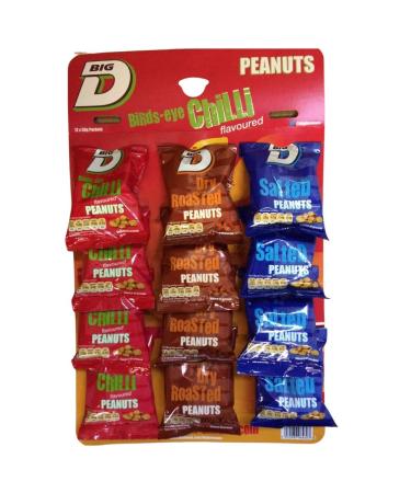 Big D Peanuts Mixed Pub Card Salted/ Dry Roasted/ Chilli