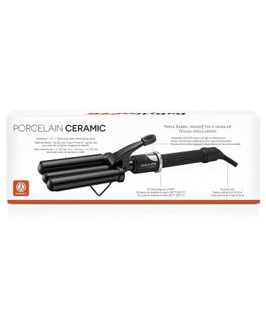 BabylissPRO Porcelain Ceramic Triple Barrel Waver - Salon Quality Waves - Buy Online on SooperMarket.com