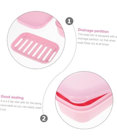 Cabilock 4pcs Box Soap Bar Case Suction Cup Soap Holder Bathroom Soap Bar Soap Holder Dish Soap Container with Lid Soap Dish with Lid Soap Container Soap Case With Cover Drain - Buy Online on SooperMarket.com