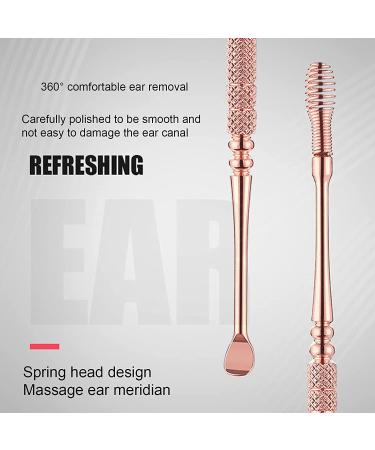2 pcs Earwax Removal Tool Ear Cleaning Tool Stainless Steel Earwax Removal Tool Spiral Ear Pick Canal Cleaner Ear Wax Removal Kit Ear Wax Remover Rose Gold Attractive and Fashion - Buy Online on SooperMarket.com