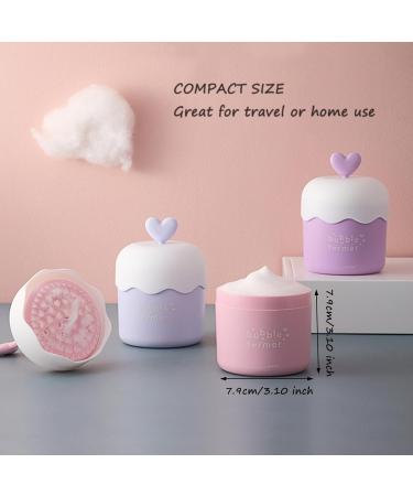 Portable Plastic Facial Cleanser Foamer Cup Travel Skin Care Foam Maker for Rich Lather (Purple) | Shop Now - Buy Online on SooperMarket.com