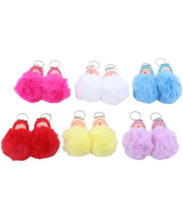 Buy mlida Sleeping Baby Pendant Keychain - Cute Fluffy Fur Doll Luggage Tag | International Shipping Available - Buy Online on SooperMarket.com