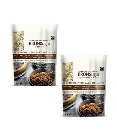 Bronsugar |Fair traded muscovado sugar from Mauritius |American brown sugar with licorice tones |Brown sugar 2 packs with 400 g