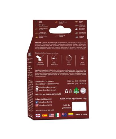 MINA ibrow Henna Hair Color - Semi Permanent Burgundy Henna Kit for Stunning Brows | Shop Internationally - Buy Online on SooperMarket.com
