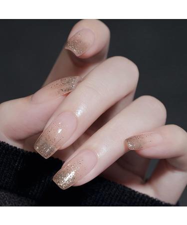 TBeautfave Clear Glitter Nail Polish Peel off Nail Polish Quick Dry & Long Lasting Nail Polish Breathable Natural Nail Varnish Healthy Water Based Non-toxic Nail Art DIY at Home 38FlashGold - Buy Online on SooperMarket.com