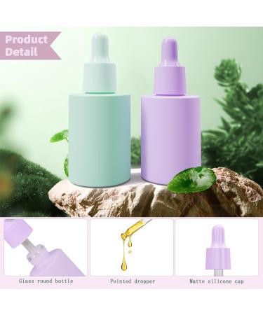 1 oz Glass Dropper Bottles (4 Pack) - Leakproof Pipette with Funnels for Essential Oils & Travel | Mini Multicolor Containers - Buy Online on SooperMarket.com